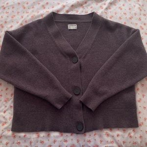 Frank and Oak purple plum cardigan